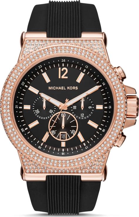 michael kors dylan gunmetal silicone watch|Michael Kors dylan rose gold.